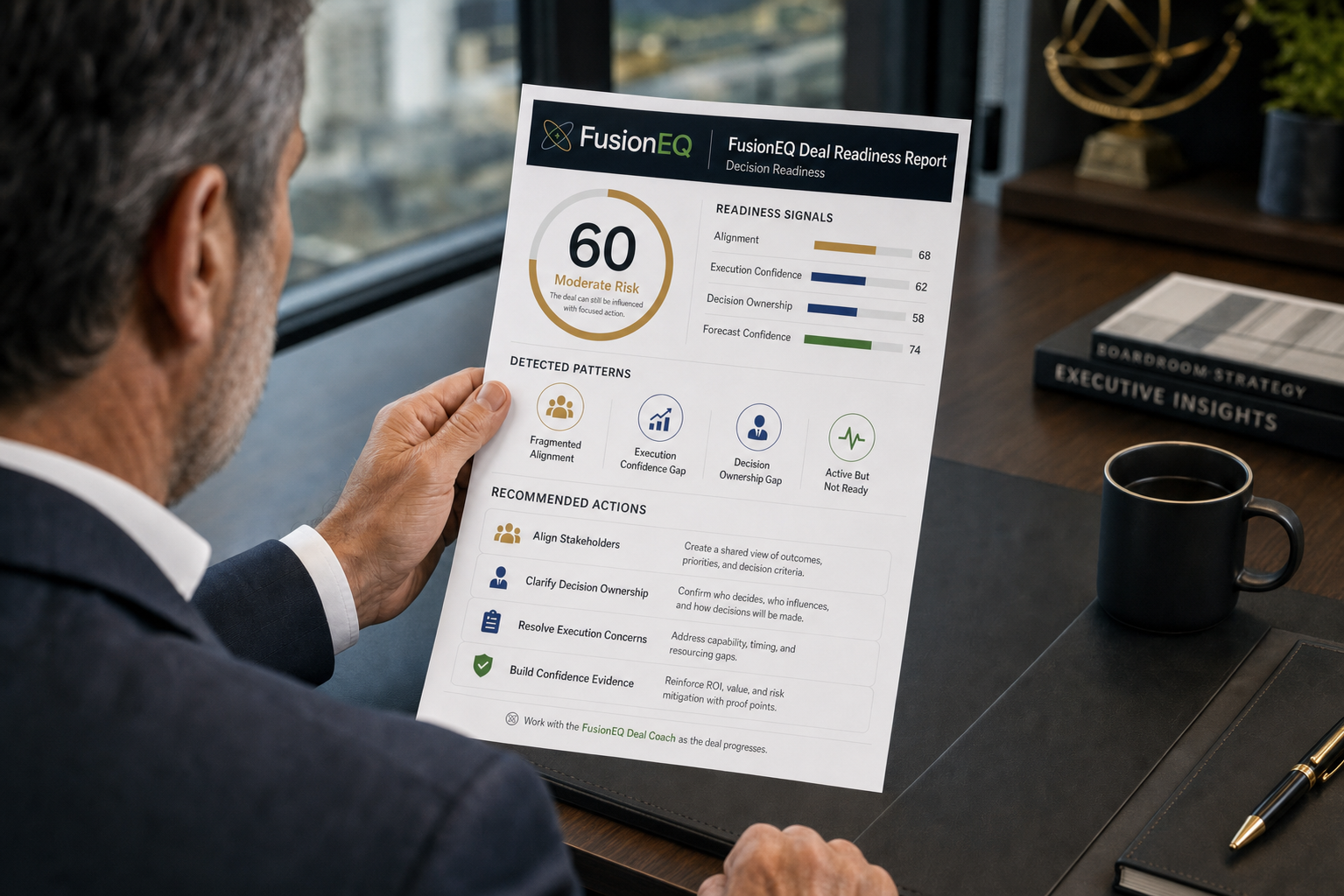 FusionEQ Deal Readiness Report preview.