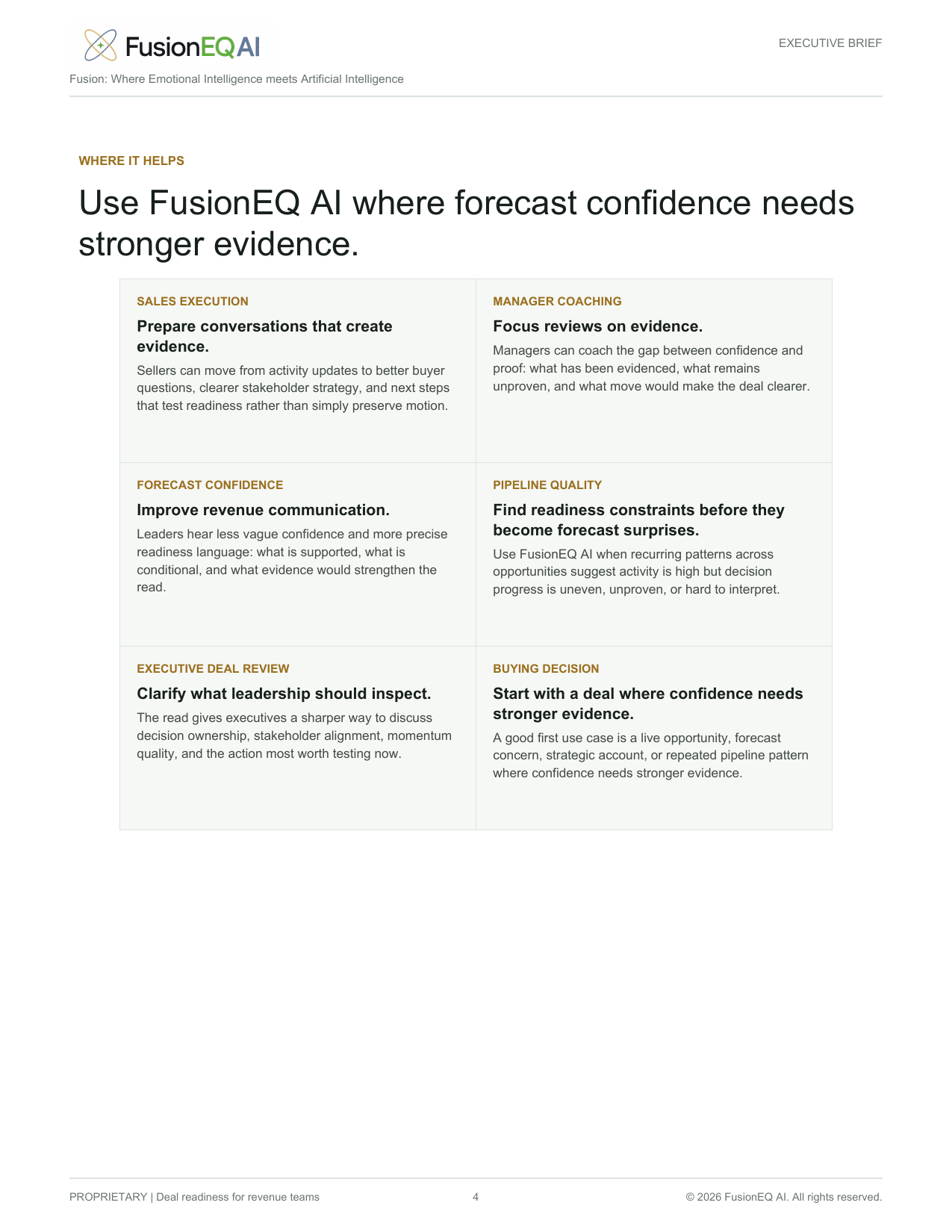 FusionEQ AI Executive Brief page 4
