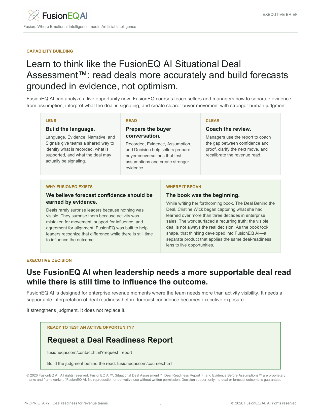 FusionEQ AI Executive Brief page 5